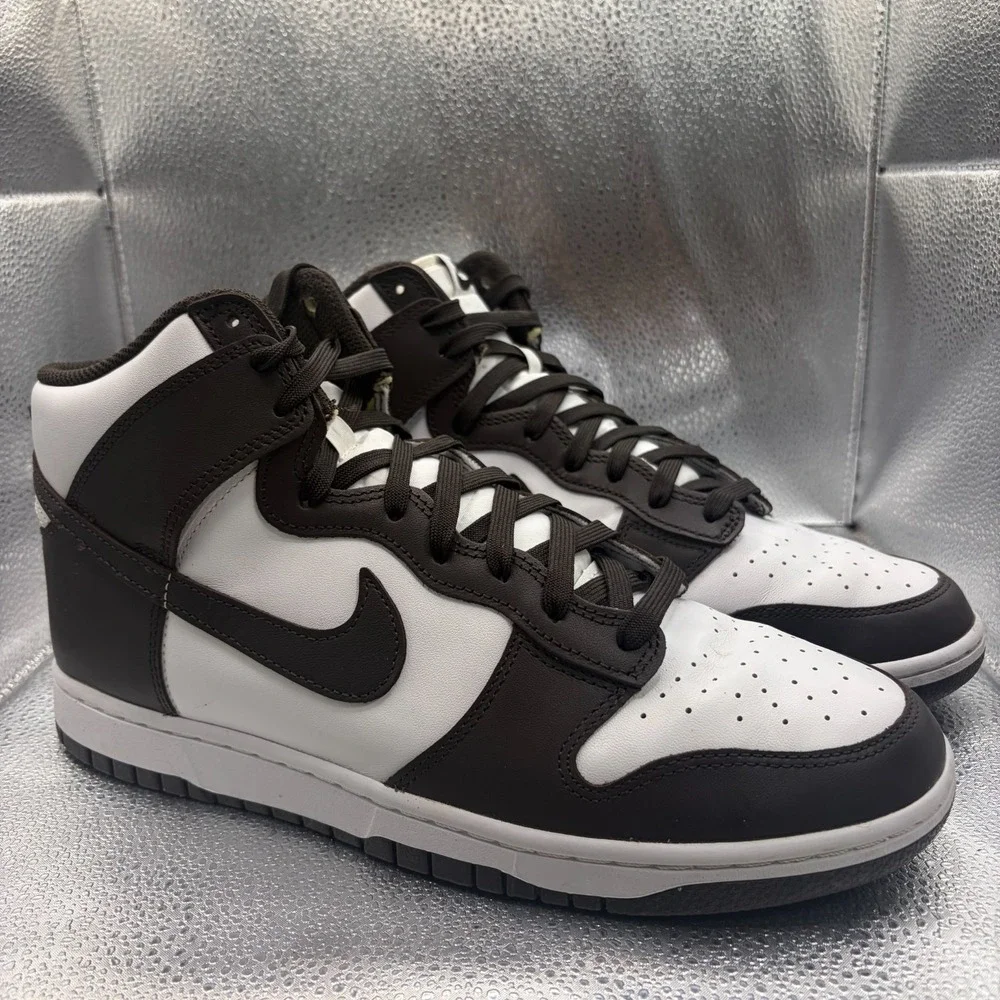 Size 11 Nike Dunk High Black White Mens Lace-Up Athletic DV0829-100 Shoes